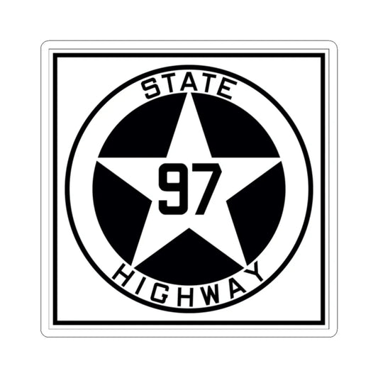 Texas 97 1917 (Texas) (Road Sign) STICKER Vinyl Kiss-Cut Decal 2 Inch White - The Sticker Space