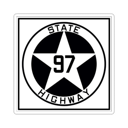 Texas 97 1917 (Texas) (Road Sign) STICKER Vinyl Kiss-Cut Decal 3 Inch White - The Sticker Space