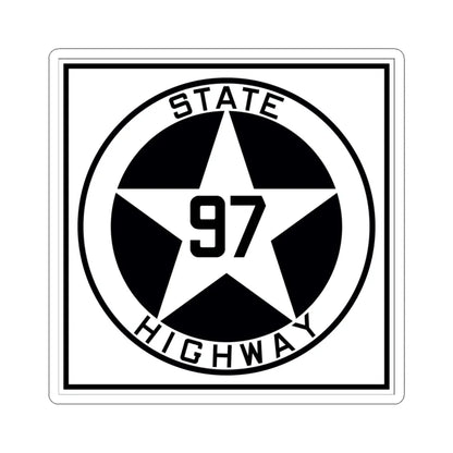 Texas 97 1917 (Texas) (Road Sign) STICKER Vinyl Kiss-Cut Decal 4 Inch White - The Sticker Space