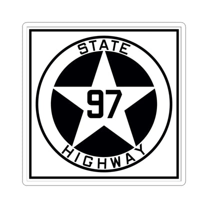 Texas 97 1917 (Texas) (Road Sign) STICKER Vinyl Kiss-Cut Decal 6 Inch White - The Sticker Space