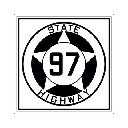 Texas 97 1935 (Texas) (Road Sign) STICKER Vinyl Kiss-Cut Decal 3 Inch White - The Sticker Space