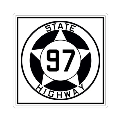 Texas 97 1935 (Texas) (Road Sign) STICKER Vinyl Kiss-Cut Decal 4 Inch White - The Sticker Space