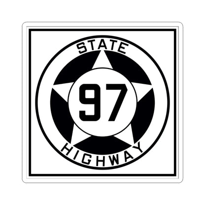Texas 97 1935 (Texas) (Road Sign) STICKER Vinyl Kiss-Cut Decal 6 Inch White - The Sticker Space