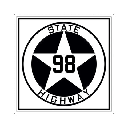 Texas 98 1917 (Texas) (Road Sign) STICKER Vinyl Kiss-Cut Decal 2 Inch White - The Sticker Space