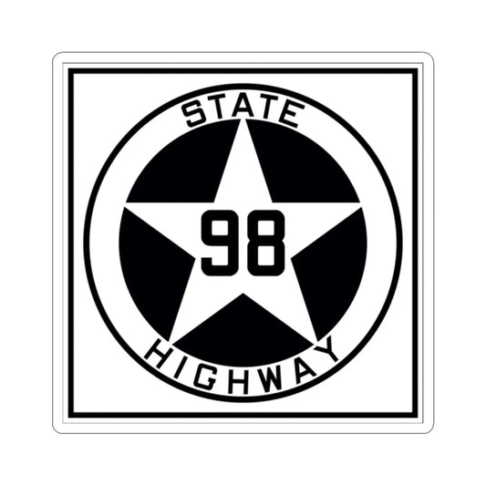 Texas 98 1917 (Texas) (Road Sign) STICKER Vinyl Kiss-Cut Decal 2 Inch White - The Sticker Space