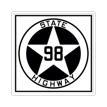 Texas 98 1917 (Texas) (Road Sign) STICKER Vinyl Kiss-Cut Decal 6 Inch White - The Sticker Space