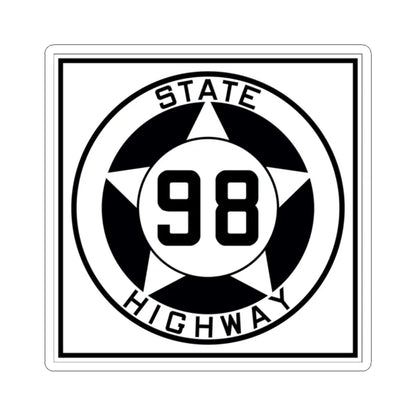 Texas 98 1935 (Texas) (Road Sign) STICKER Vinyl Kiss-Cut Decal 2 Inch White - The Sticker Space