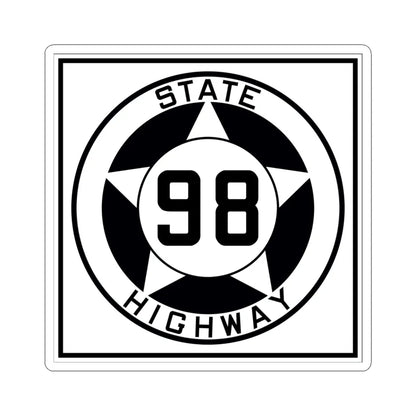 Texas 98 1935 (Texas) (Road Sign) STICKER Vinyl Kiss-Cut Decal 6 Inch White - The Sticker Space
