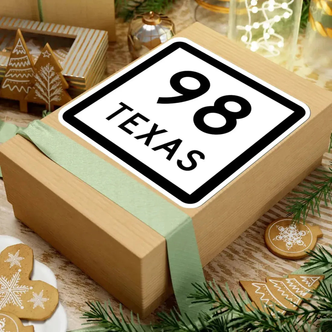 Texas 98 (Texas) (Road Sign) STICKER Vinyl Kiss-Cut Decal - The Sticker Space