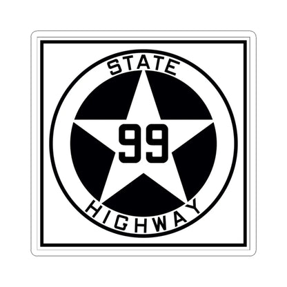 Texas 99 1917 (Texas) (Road Sign) STICKER Vinyl Kiss-Cut Decal 3 Inch White - The Sticker Space