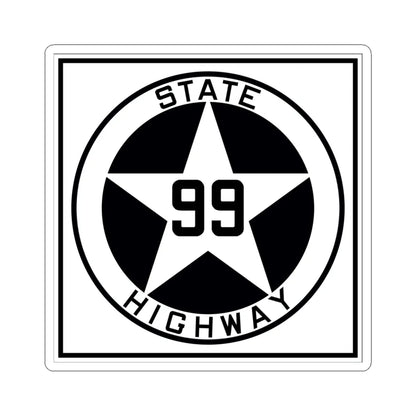Texas 99 1917 (Texas) (Road Sign) STICKER Vinyl Kiss-Cut Decal 6 Inch White - The Sticker Space