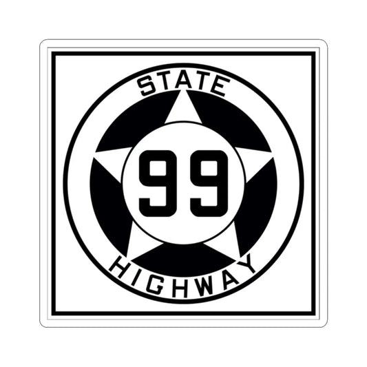 Texas 99 1935 (Texas) (Road Sign) STICKER Vinyl Kiss-Cut Decal 2 Inch White - The Sticker Space