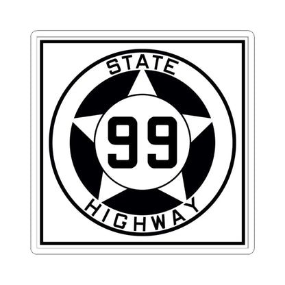 Texas 99 1935 (Texas) (Road Sign) STICKER Vinyl Kiss-Cut Decal 3 Inch White - The Sticker Space