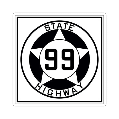 Texas 99 1935 (Texas) (Road Sign) STICKER Vinyl Kiss-Cut Decal 4 Inch White - The Sticker Space
