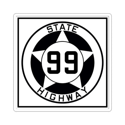 Texas 99 1935 (Texas) (Road Sign) STICKER Vinyl Kiss-Cut Decal 6 Inch White - The Sticker Space