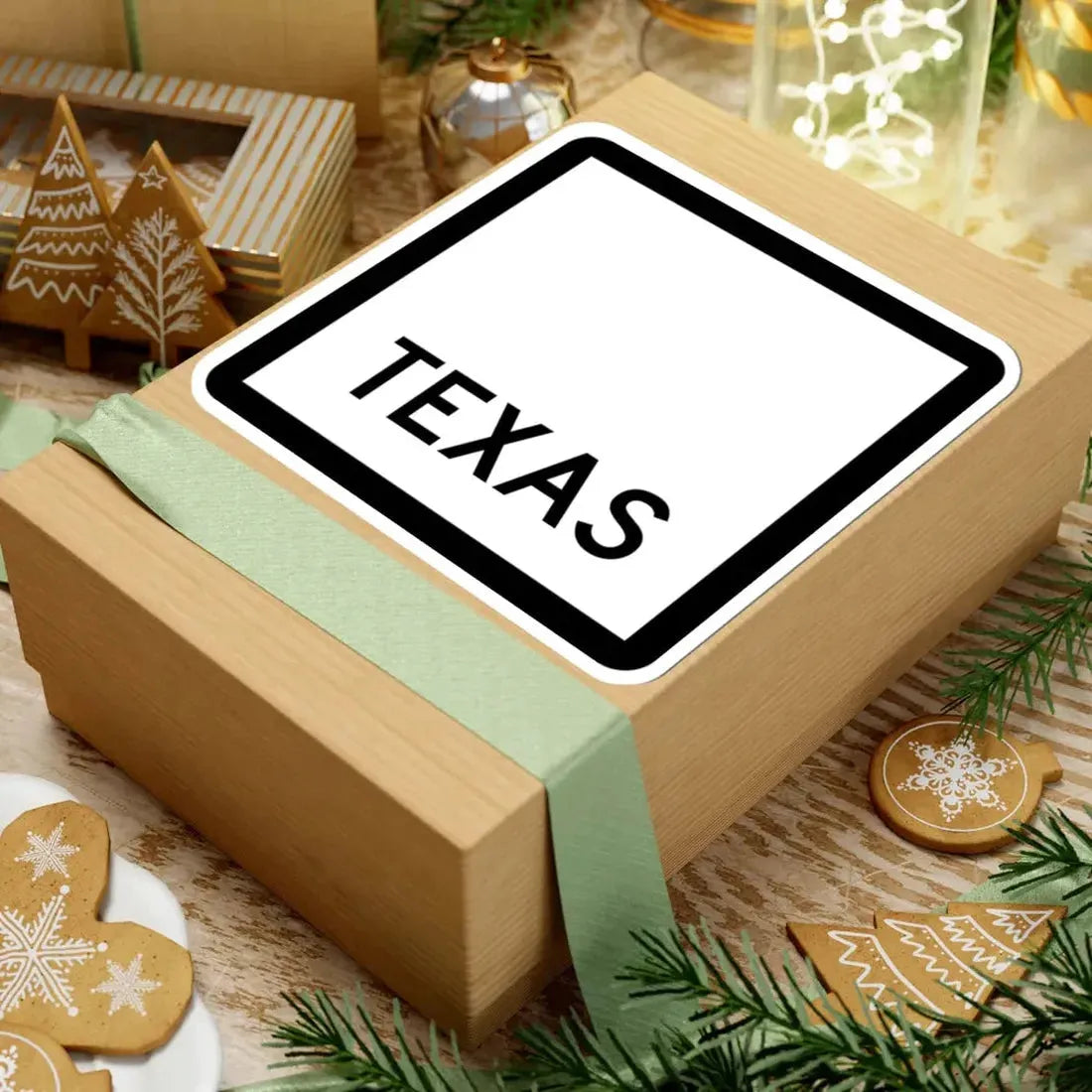 Texas blank (Texas) (Road Sign) STICKER Vinyl Kiss-Cut Decal - The Sticker Space