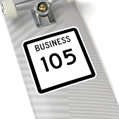 Texas Business 105 (Texas) (Road Sign) STICKER Vinyl Kiss-Cut Decal - The Sticker Space