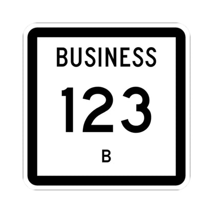 Texas Business 123-B (Texas) (Road Sign) STICKER Vinyl Kiss-Cut Decal 2 Inch White - The Sticker Space