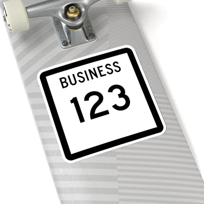 Texas Business 123 (Texas) (Road Sign) STICKER Vinyl Kiss-Cut Decal - The Sticker Space