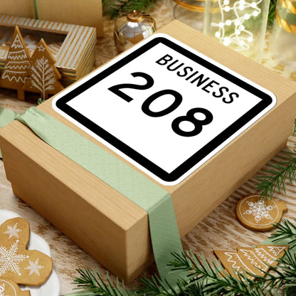 Texas Business 208 (Texas) (Road Sign) STICKER Vinyl Kiss-Cut Decal - The Sticker Space