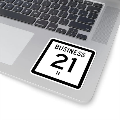 Texas Business 21-H (Texas) (Road Sign) STICKER Vinyl Kiss-Cut Decal - The Sticker Space