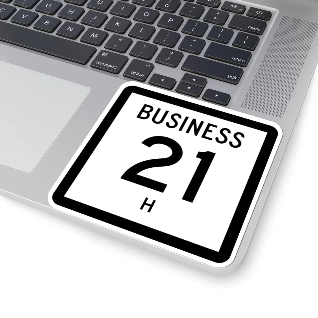 Texas Business 21-H (Texas) (Road Sign) STICKER Vinyl Kiss-Cut Decal - The Sticker Space