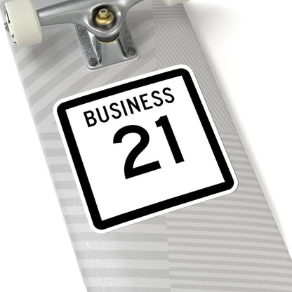 Texas Business 21 (Texas) (Road Sign) STICKER Vinyl Kiss-Cut Decal - The Sticker Space