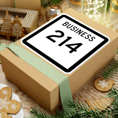 Texas Business 214 (Texas) (Road Sign) STICKER Vinyl Kiss-Cut Decal - The Sticker Space