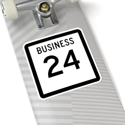 Texas Business 24 (Texas) (Road Sign) STICKER Vinyl Kiss-Cut Decal - The Sticker Space