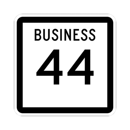 Texas Business 44 (Texas) (Road Sign) STICKER Vinyl Kiss-Cut Decal 3 Inch White - The Sticker Space