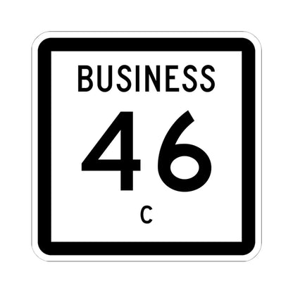 Texas Business 46-C (Texas) (Road Sign) STICKER Vinyl Kiss-Cut Decal 6 Inch White - The Sticker Space