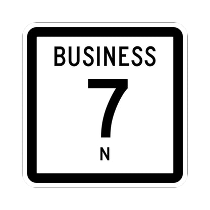 Texas Business 7-N (Texas) (Road Sign) STICKER Vinyl Kiss-Cut Decal 2 Inch White - The Sticker Space
