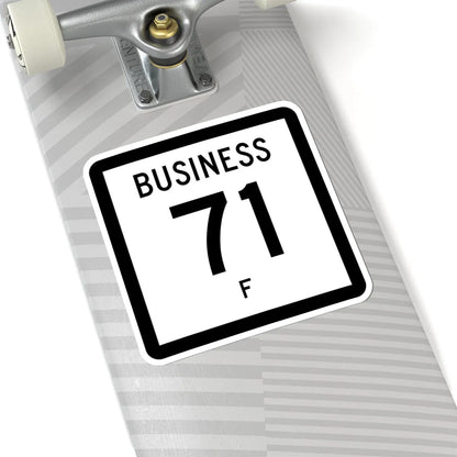 Texas Business 71-F (Texas) (Road Sign) STICKER Vinyl Kiss-Cut Decal - The Sticker Space