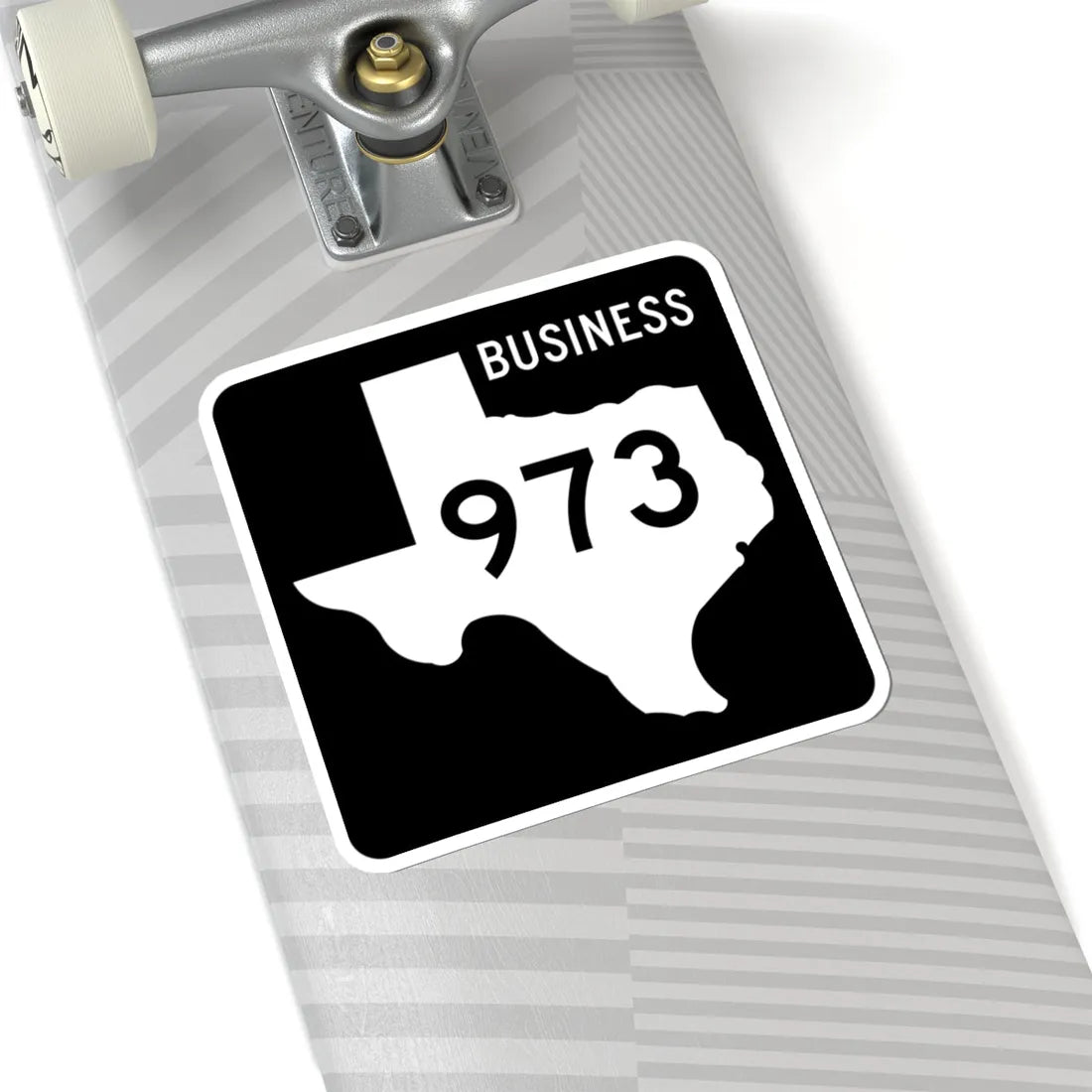 Texas Business FM 973 (Texas) (Road Sign) STICKER Vinyl Kiss-Cut Decal - The Sticker Space