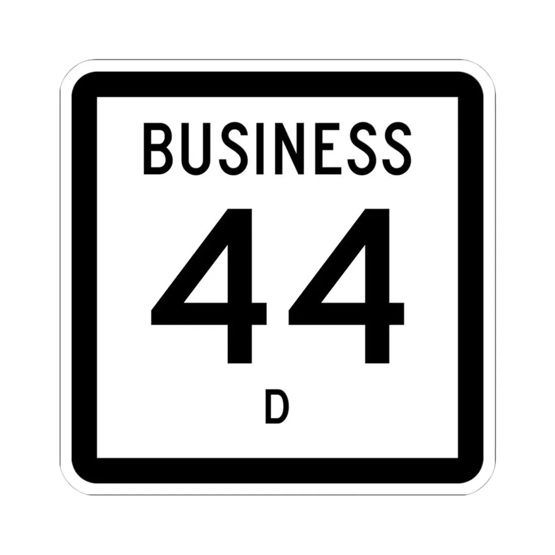 Texas Business XX-X (Texas) (Road Sign) STICKER Vinyl Kiss-Cut Decal 4 Inch White - The Sticker Space