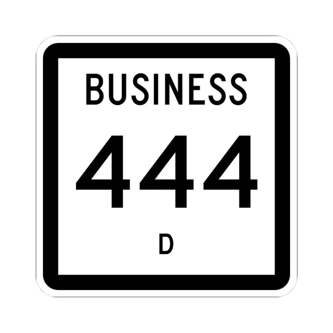 Texas Business XXX-X (Texas) (Road Sign) STICKER Vinyl Kiss-Cut Decal 3 Inch White - The Sticker Space