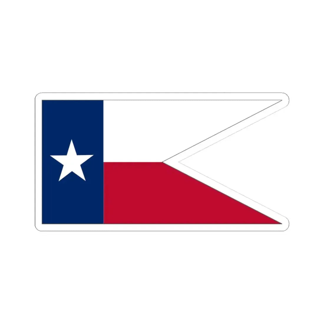 Texas Coasting Trader Flag 1839-1845 (United States) STICKER Vinyl Kiss-Cut Decal 3 Inch White - The Sticker Space