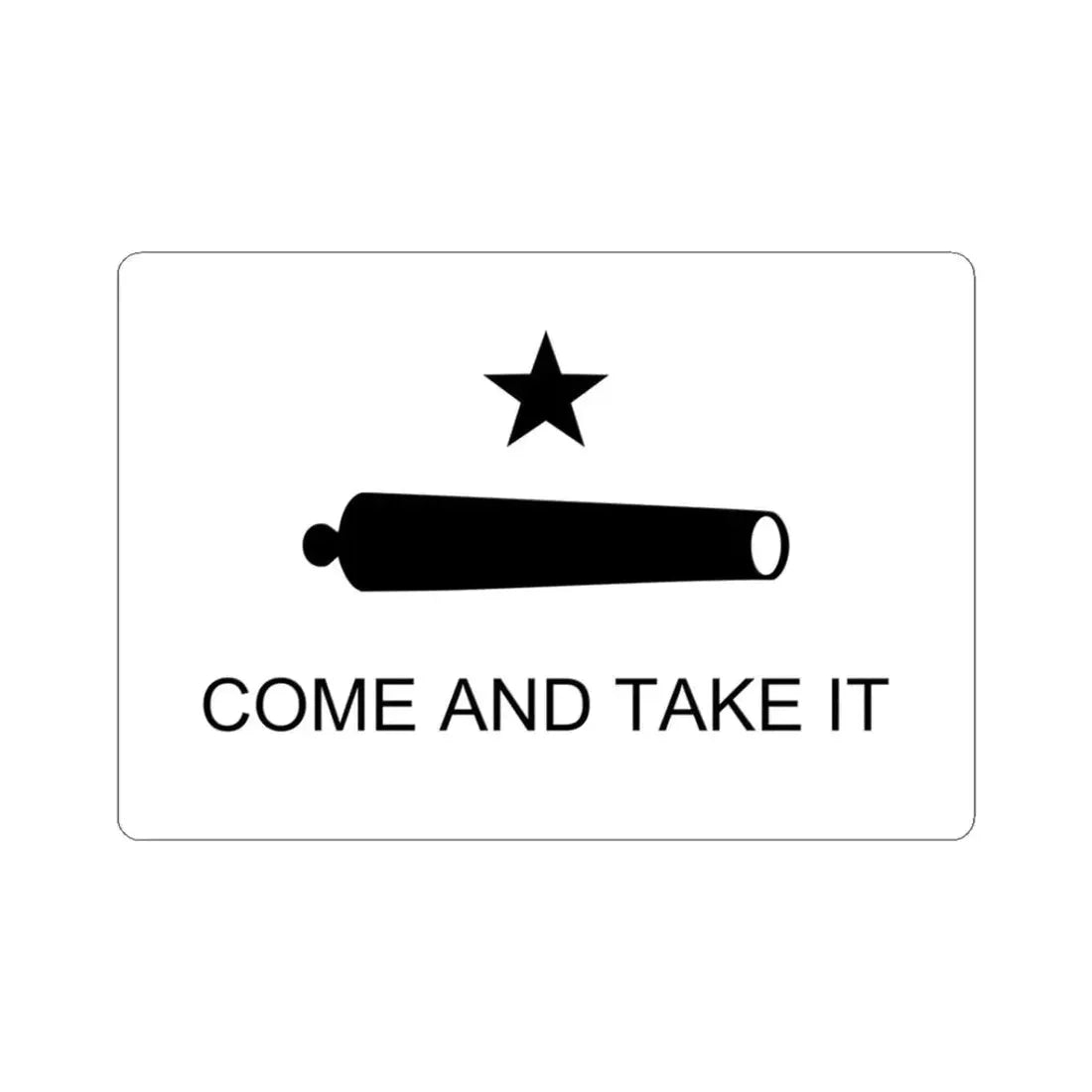 Texas Flag Come and Take It (United States) STICKER Vinyl Kiss-Cut Decal 3 Inch White - The Sticker Space
