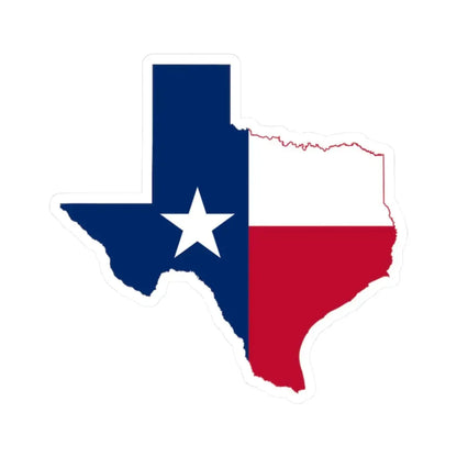 Texas flag map (United States) STICKER Vinyl Kiss-Cut Decal 2 Inch White - The Sticker Space