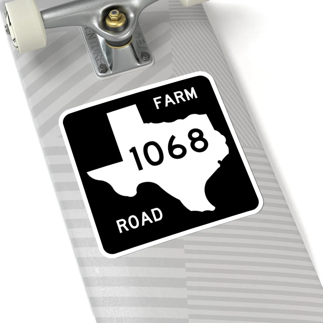 Texas FM 1068 (Texas) (Road Sign) STICKER Vinyl Kiss-Cut Decal - The Sticker Space