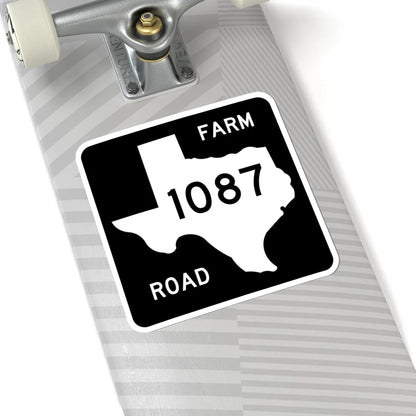 Texas FM 1087 (Texas) (Road Sign) STICKER Vinyl Kiss-Cut Decal - The Sticker Space