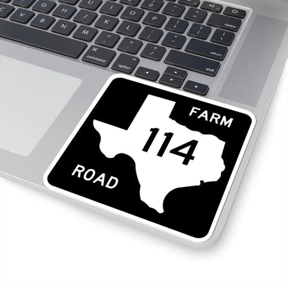 Texas FM 114 (Texas) (Road Sign) STICKER Vinyl Kiss-Cut Decal - The Sticker Space