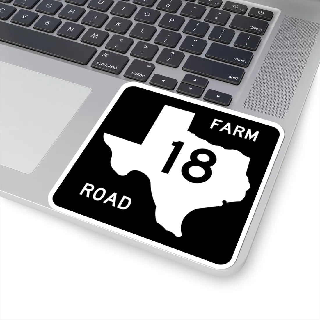 Texas FM 18 (Texas) (Road Sign) STICKER Vinyl Kiss-Cut Decal - The Sticker Space