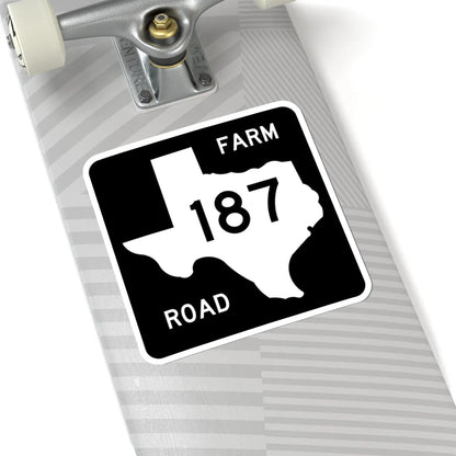 Texas FM 187 (Texas) (Road Sign) STICKER Vinyl Kiss-Cut Decal - The Sticker Space