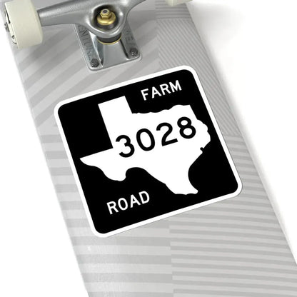 Texas FM 3028 (Texas) (Road Sign) STICKER Vinyl Kiss-Cut Decal - The Sticker Space