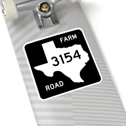 Texas FM 3154 (Texas) (Road Sign) STICKER Vinyl Kiss-Cut Decal - The Sticker Space