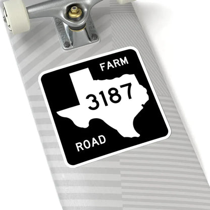 Texas FM 3187 (Texas) (Road Sign) STICKER Vinyl Kiss-Cut Decal - The Sticker Space