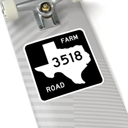 Texas FM 3518 (Texas) (Road Sign) STICKER Vinyl Kiss-Cut Decal - The Sticker Space