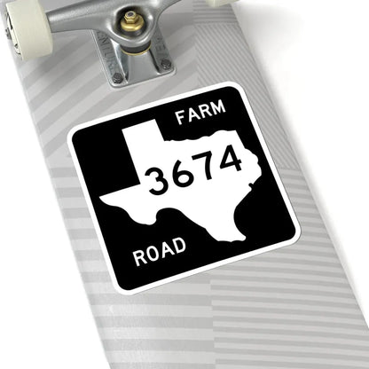 Texas FM 3674 (Texas) (Road Sign) STICKER Vinyl Kiss-Cut Decal - The Sticker Space
