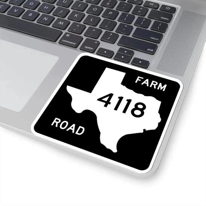 Texas FM 4118 (Texas) (Road Sign) STICKER Vinyl Kiss-Cut Decal - The Sticker Space